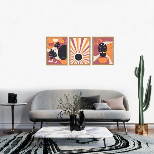 Sunset Bliss: Tropical Boho Wall Art Collection - Image 3