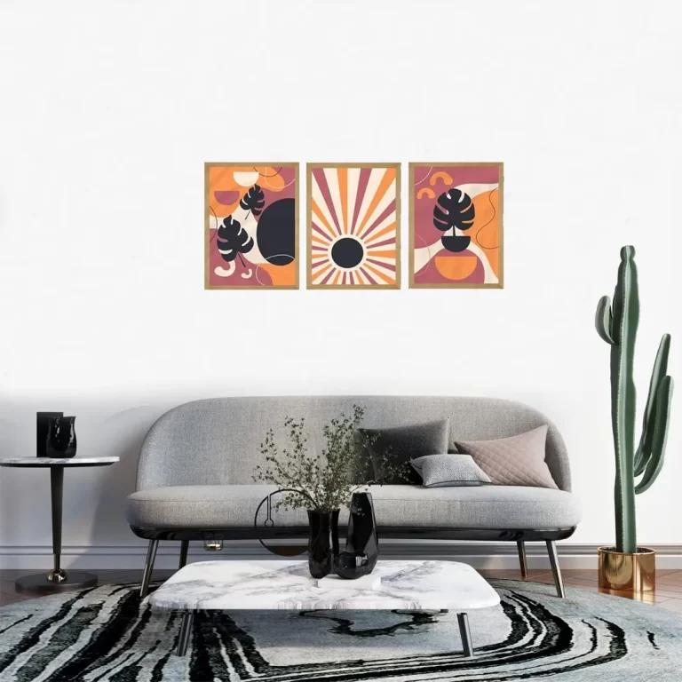 Sunset Bliss: Tropical Boho Wall Art Collection