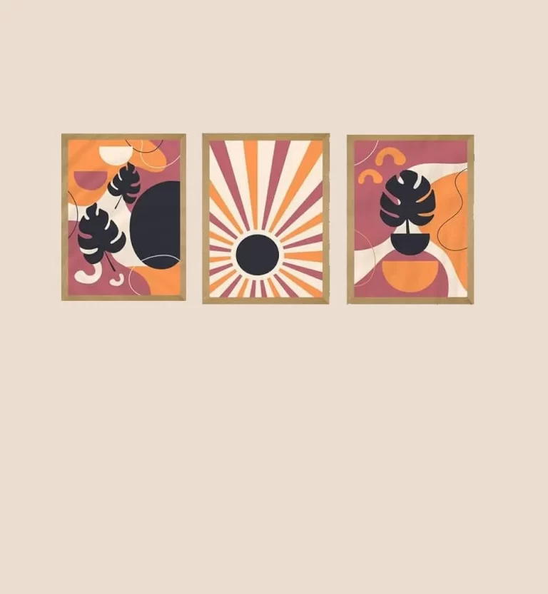 Sunset Bliss: Tropical Boho Wall Art Collection