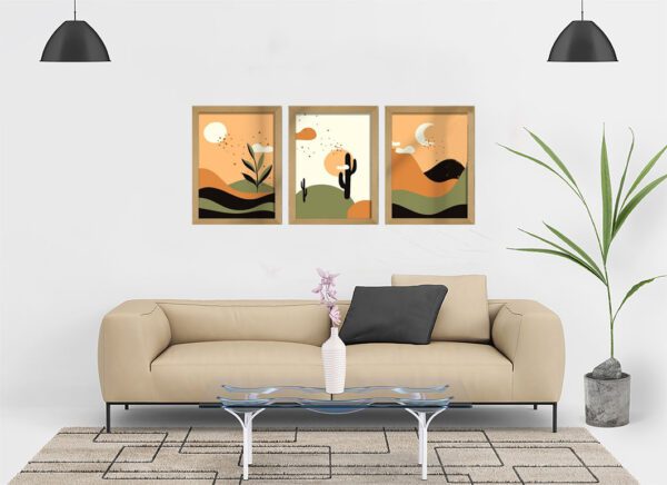 Desert Dreams: Boho Landscape Wall Art Set - Image 2