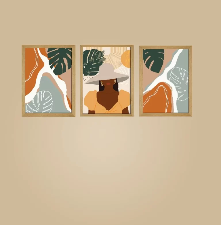 Boho Art Set of 3- Handcrafted Paintings