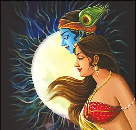 Divine Union: Radha and Krishna in Eternal Love