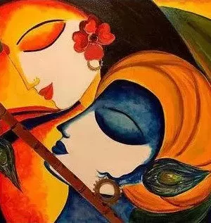 Radha and Krishna in Divine Peace