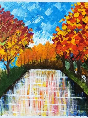 Handmade palette knife Impressionist Acrylic Painting