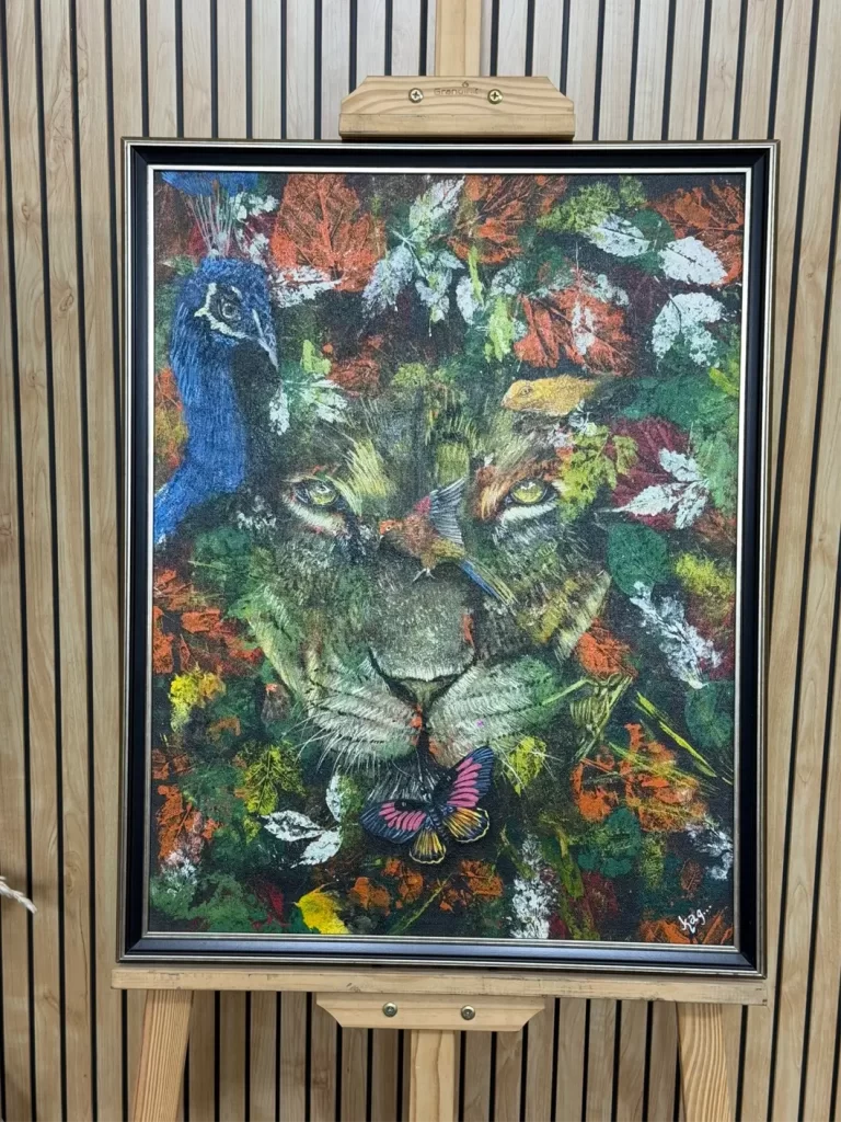 Majestic Jungle Lion Artistic Portrait
