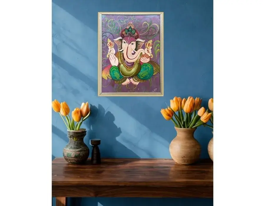 Sacred Beginnings - Handmade Ganesha Painting - Image 5
