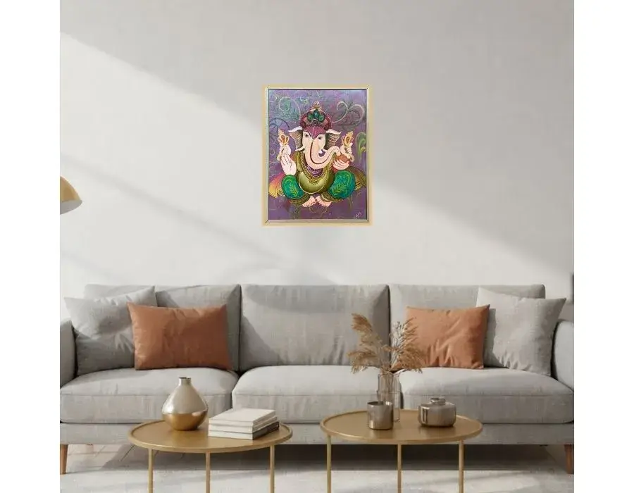 Sacred Beginnings - Handmade Ganesha Painting - Image 6