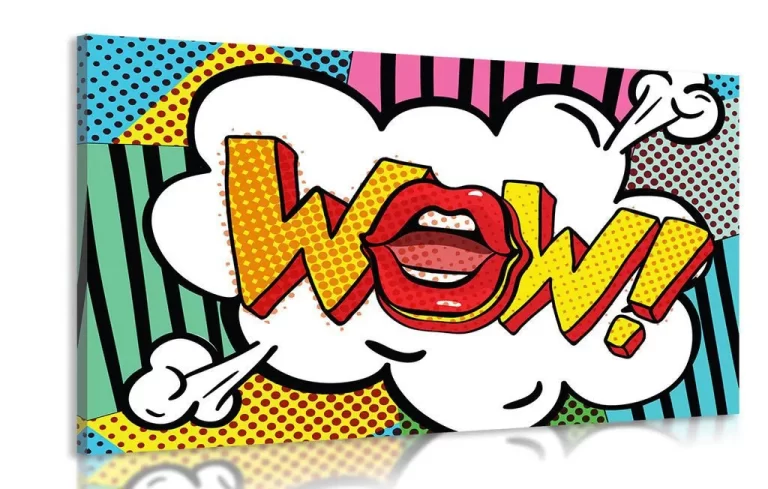 Pop Art : WOW with Unique Mouth Depiction