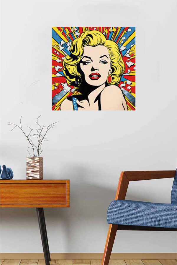 Pop Art Masterpiece - Iconic Marilyn Monroe Canvas Print - Image 4