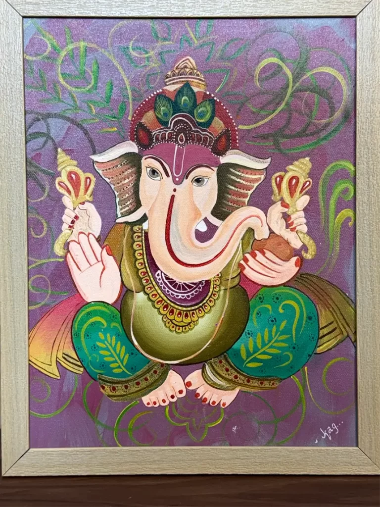 Sacred Beginnings - Handmade Ganesha Painting