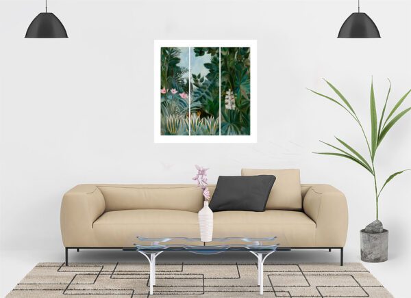 Lush Jungle Triptych Canvas Art - Image 2