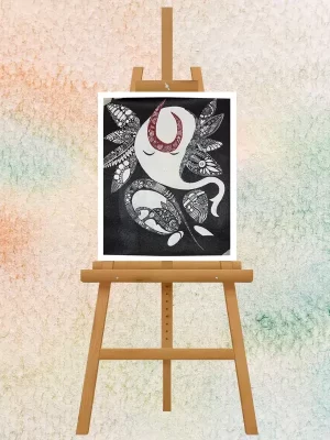 The Quiet Divine Ganesha Handmade Painting