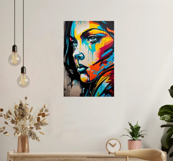 Striking Modern Portrait - Abstract Expression Canvas Print - Image 3