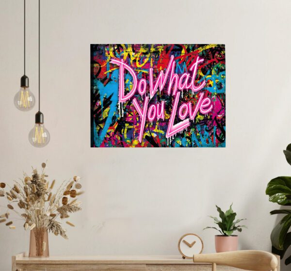 Vibrant Graffiti-Inspired Art - 'Do What You Love' Canvas Print - Image 3