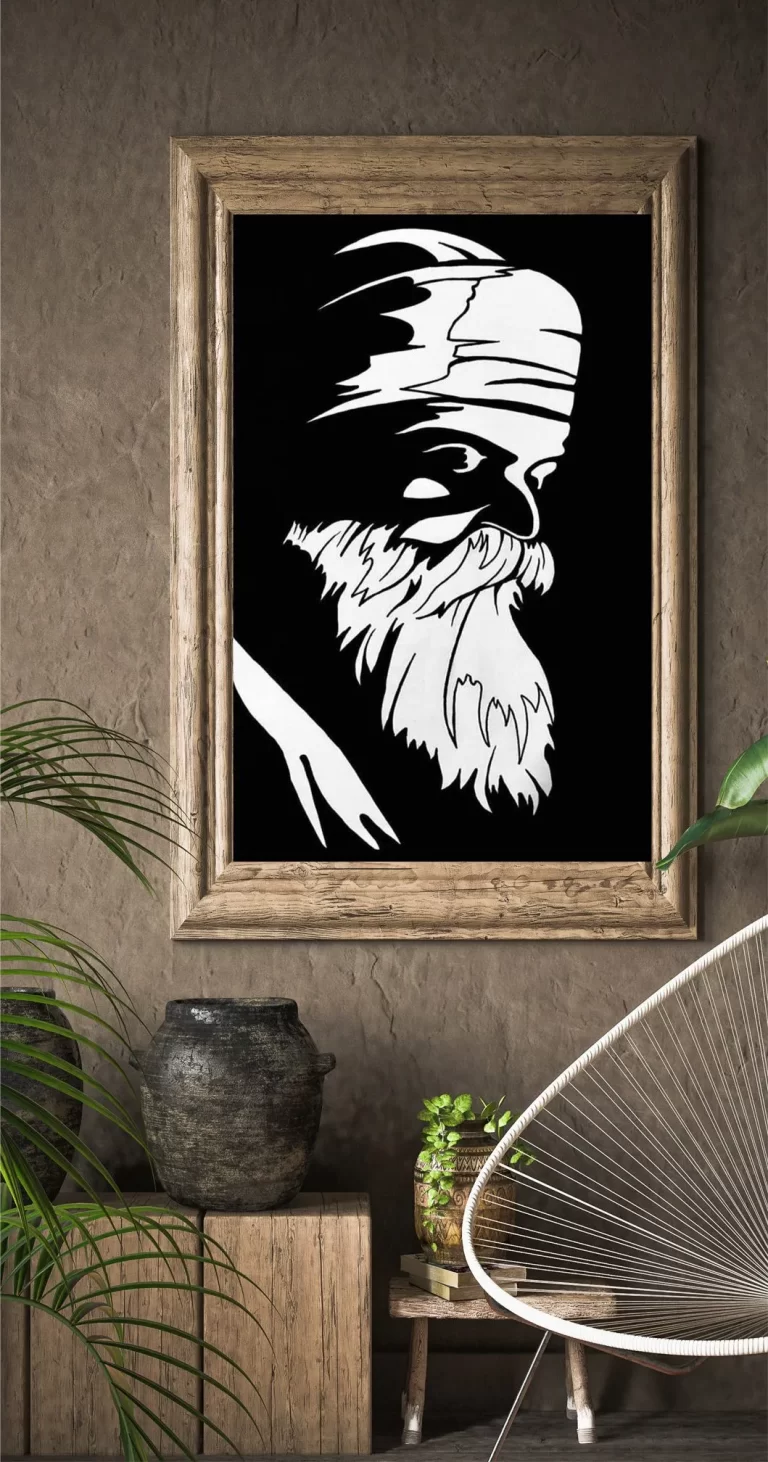 Black and White Tribute to Guru Nanak