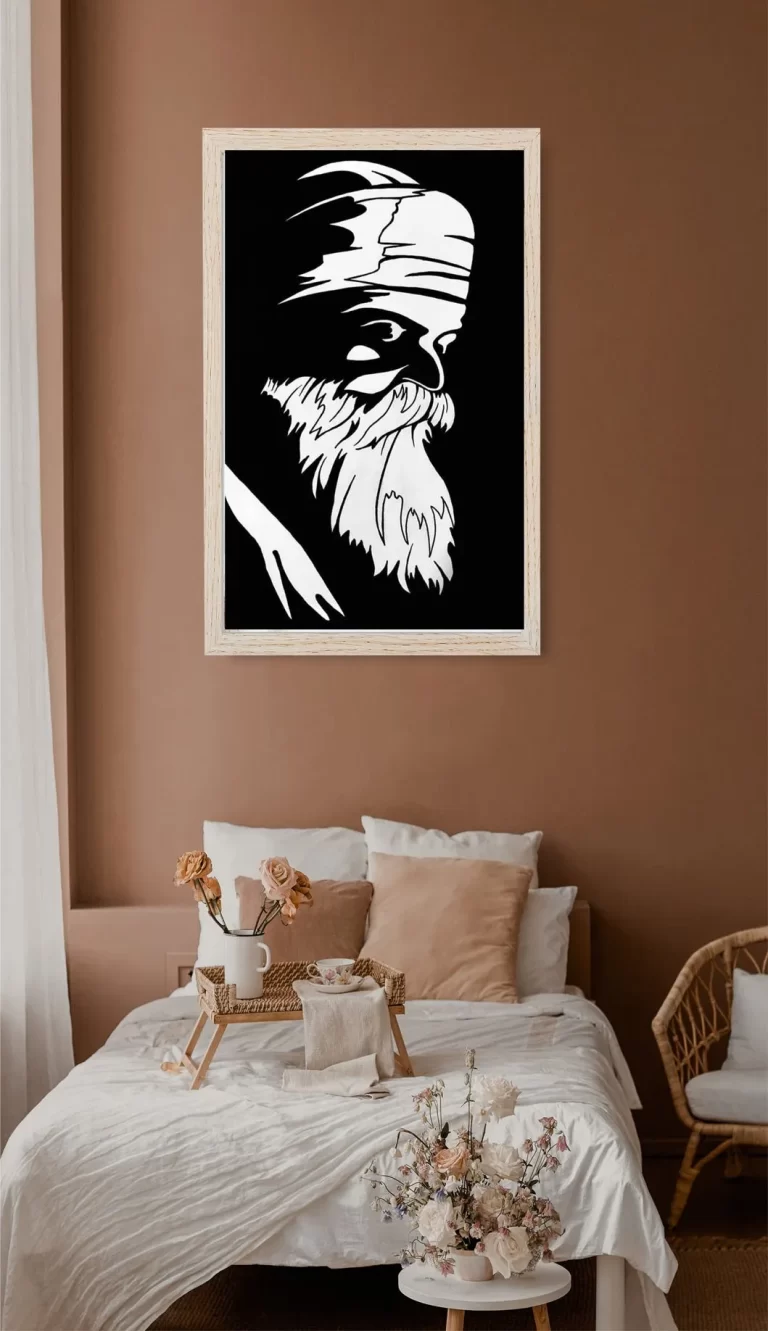 Black and White Tribute to Guru Nanak