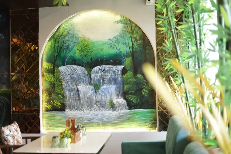 Art installation in blooming plate firozabad