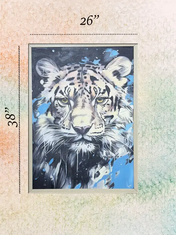 Fierce Tiger Portrait Modern Wildlife Art