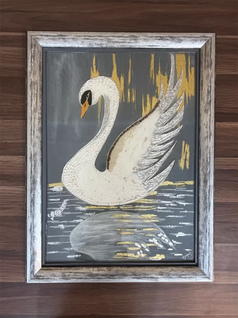 The Swan Whisper - Handmade Painting