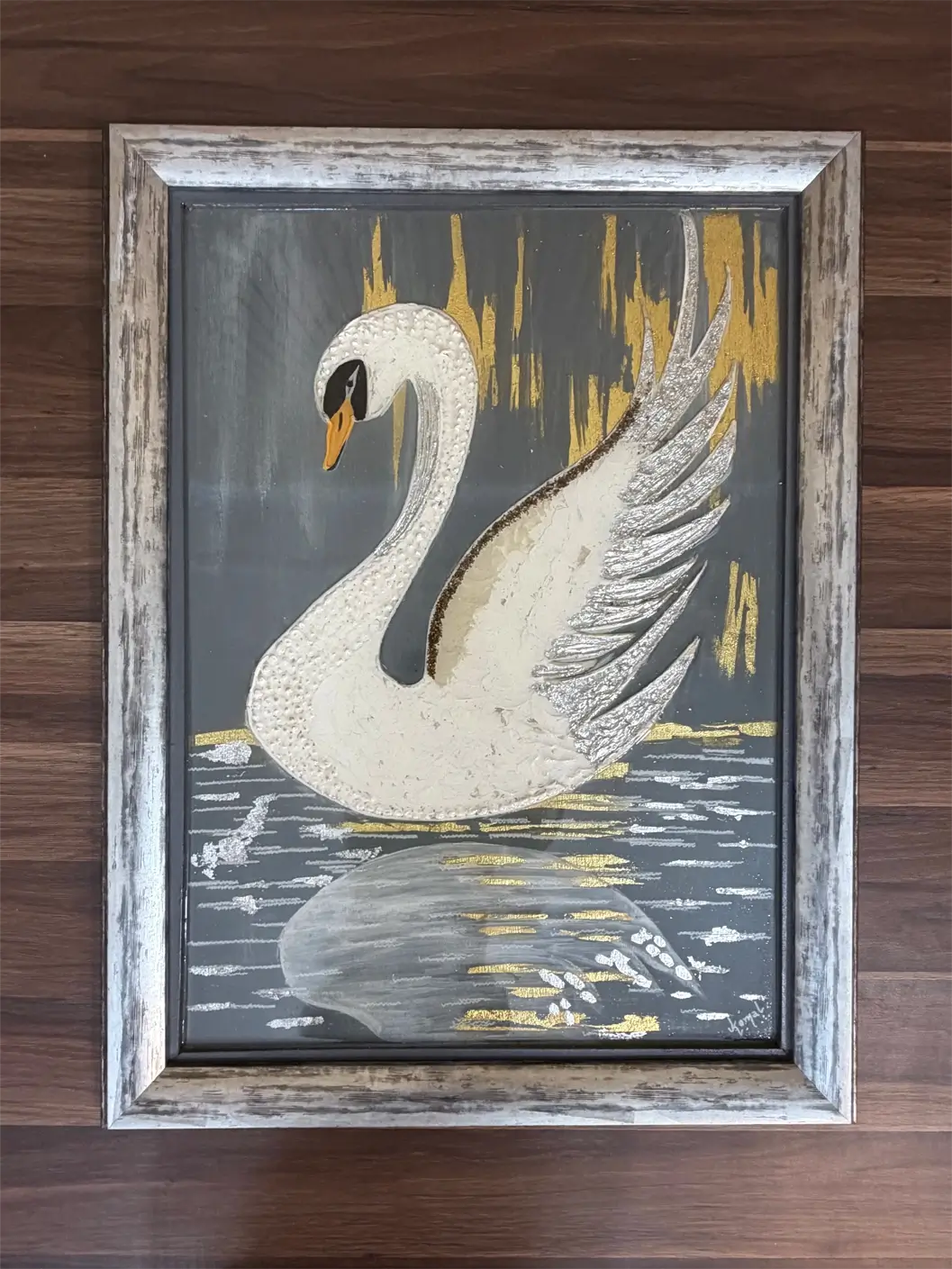 The Swan Whisper - Handmade Painting
