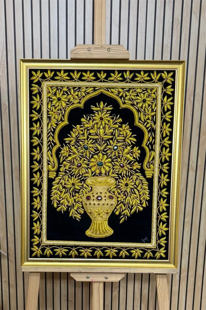 Threaded Opulence Zari Wall Art