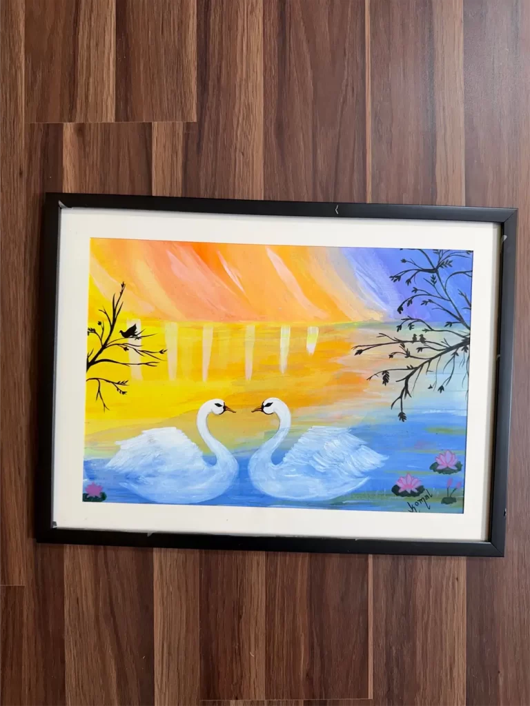 Twin Souls On Water - Handmade Painting