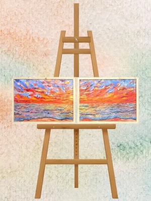 Burning Horizon Abstract Painting