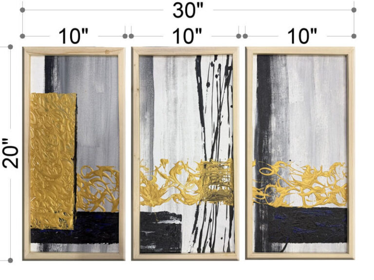 Golden Flow Abstract Painting