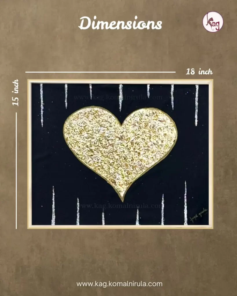 Golden Brilliance Handmade Painting