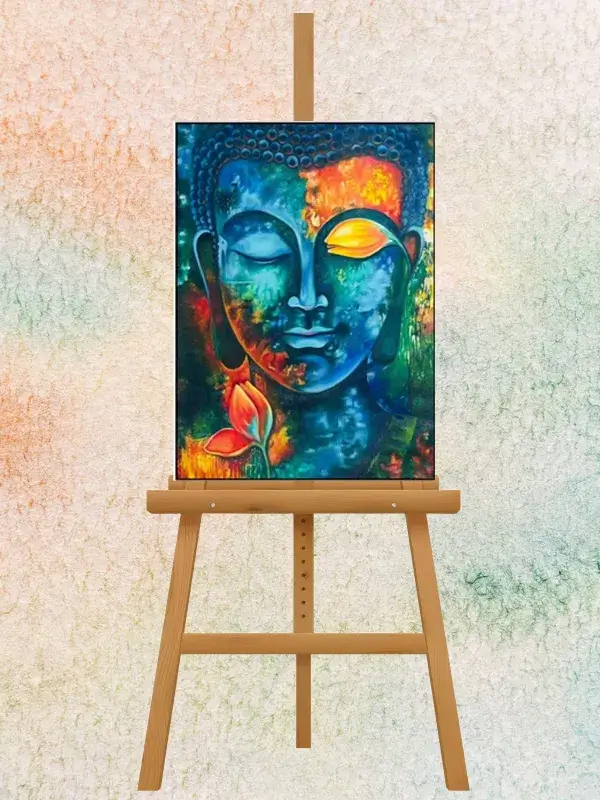 Buddha's Blooming Wisdom Handmade Painting