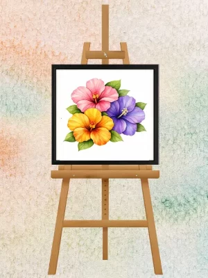 Hibiscus Trio Elegance Print Art