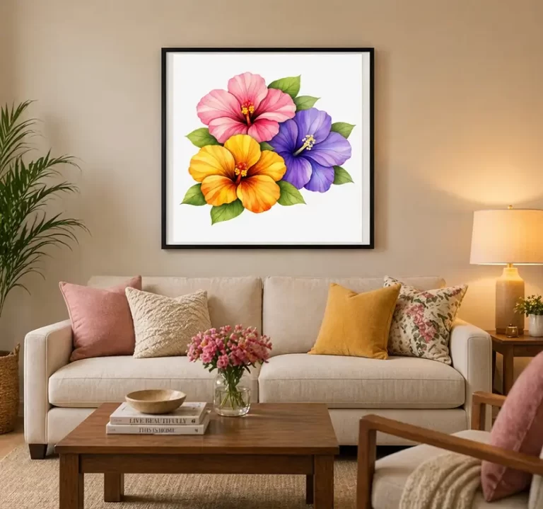 Hibiscus Trio Elegance Print Art