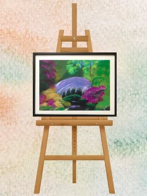Monet Garden in Bloom Handmade Painting