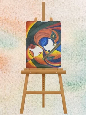 Sacred Rhythm of Love Radha krishna Handmade Painting