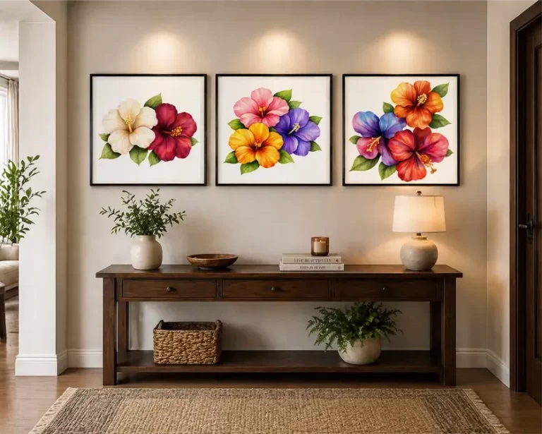 Hibiscus Print Art (set of 3)