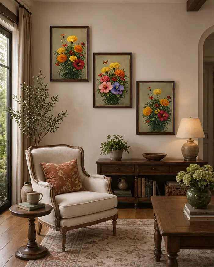Marigold Set of 3 Print Art