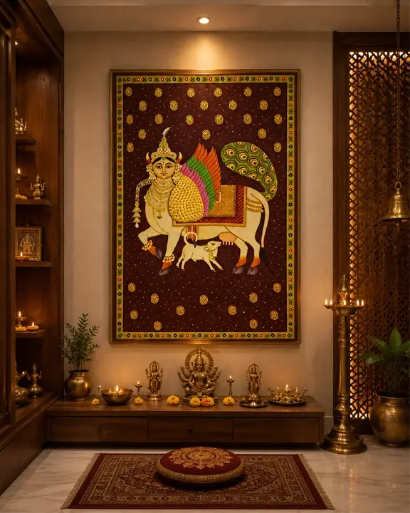 kamdhenu pichwai painting
